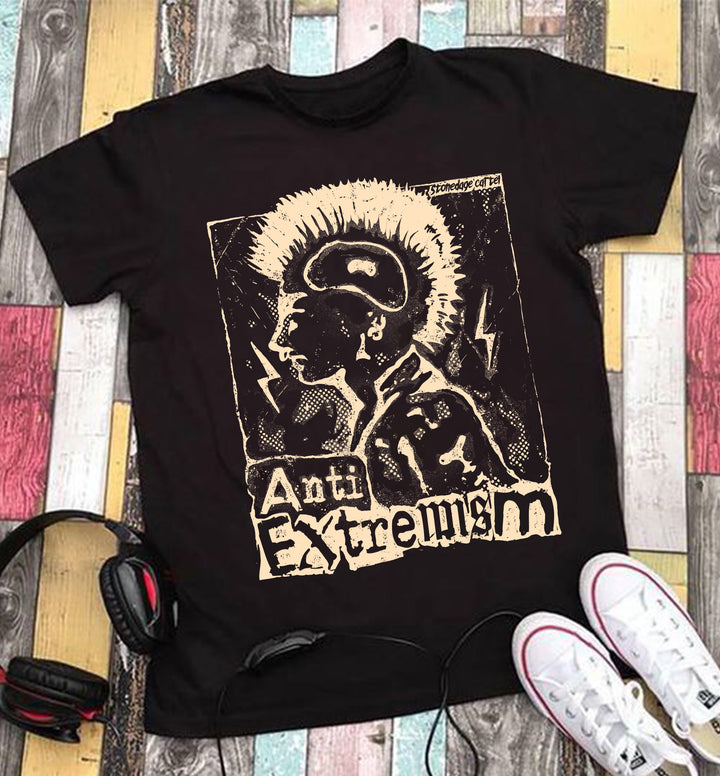 Anti Extremism Unisex T-shirt, Vintage Rocker Activism Anti Extremism Shirt.