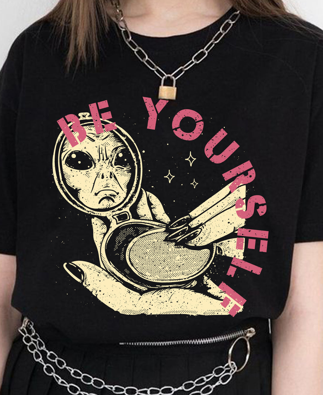 'Be yourself' Unisex Tee T-Shirt Model