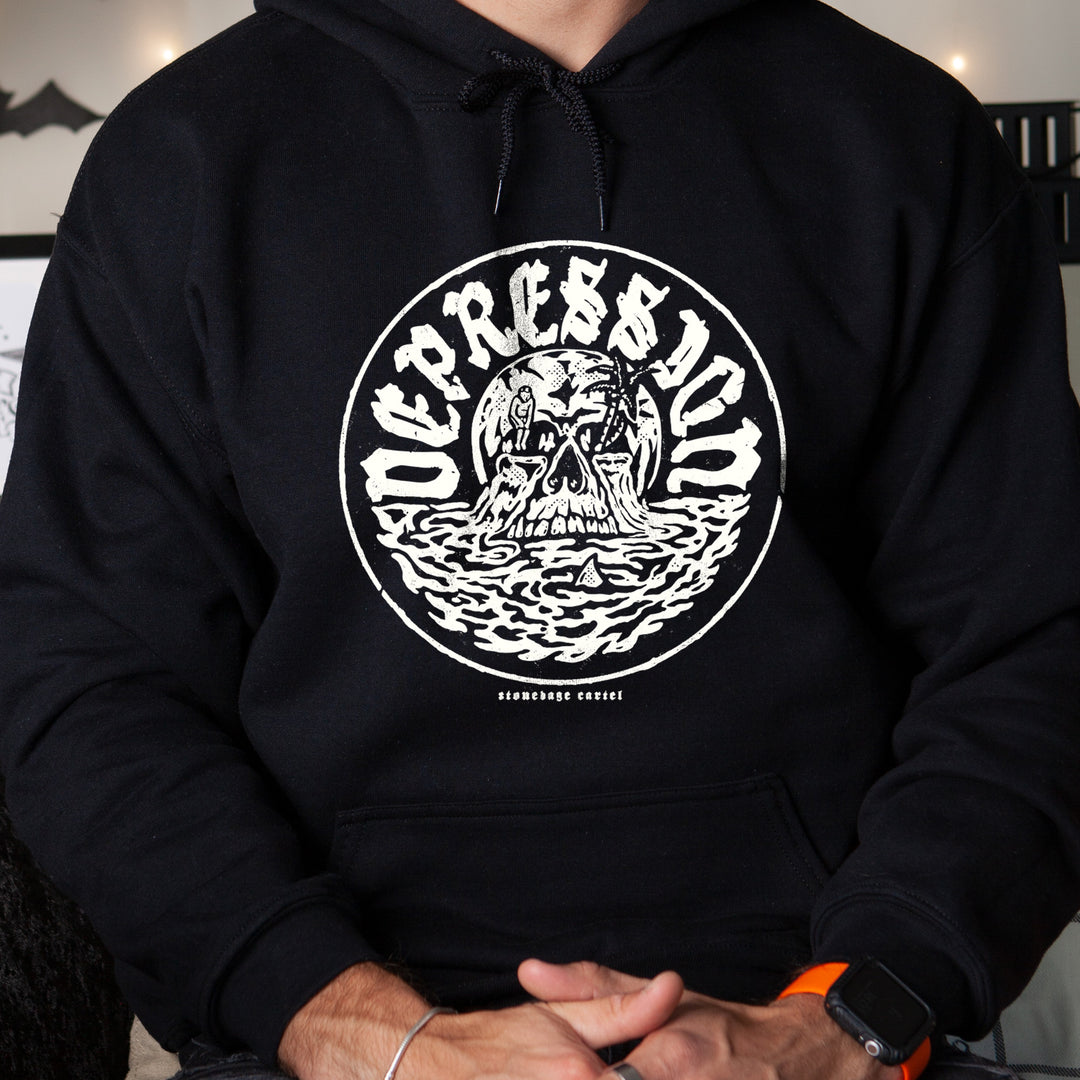 Depression Unisex Hoodie Model