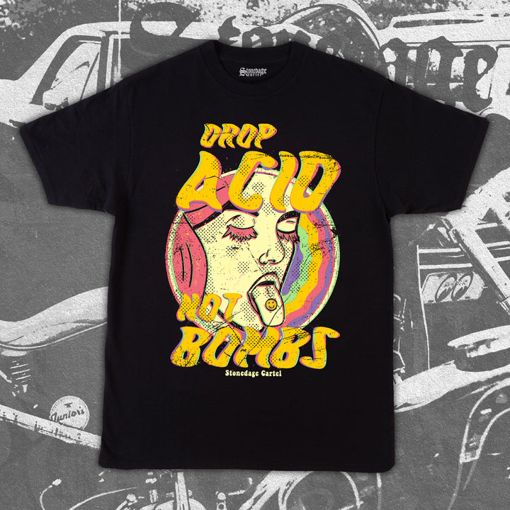 Drop acid not bombs trippy vintage Unisex Tee