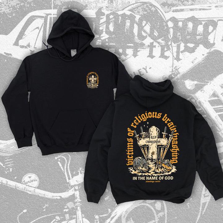 In The Name of God Unisex Hoodie, Victims Of Religious Brainwashing Crusaders Goth Unisex Hoodie