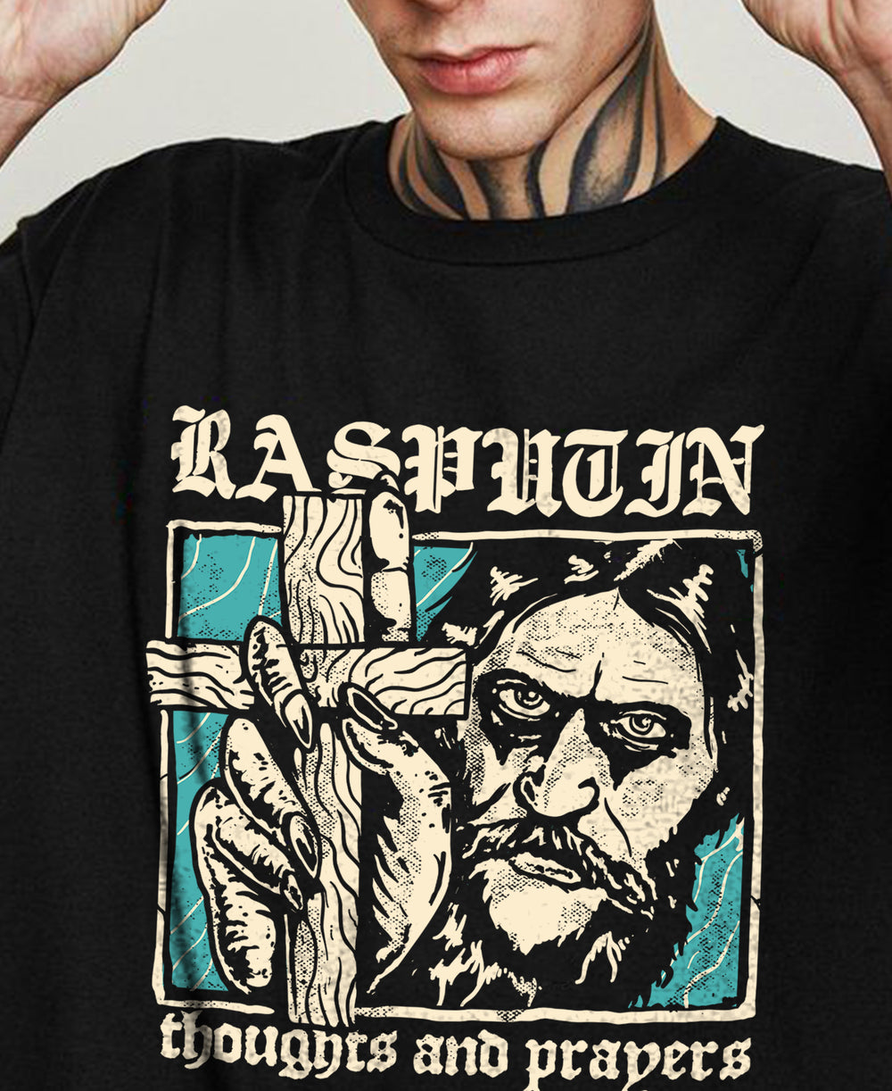 Rasputin - Thoughts and prayers Goth Unisex T-shirt Model