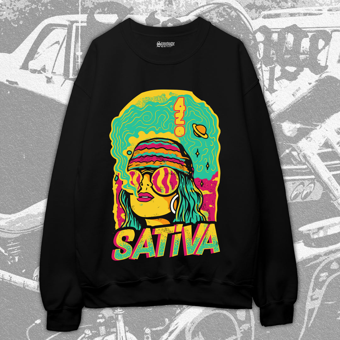 Sativa Vintage Woman 420 Sweatshirt