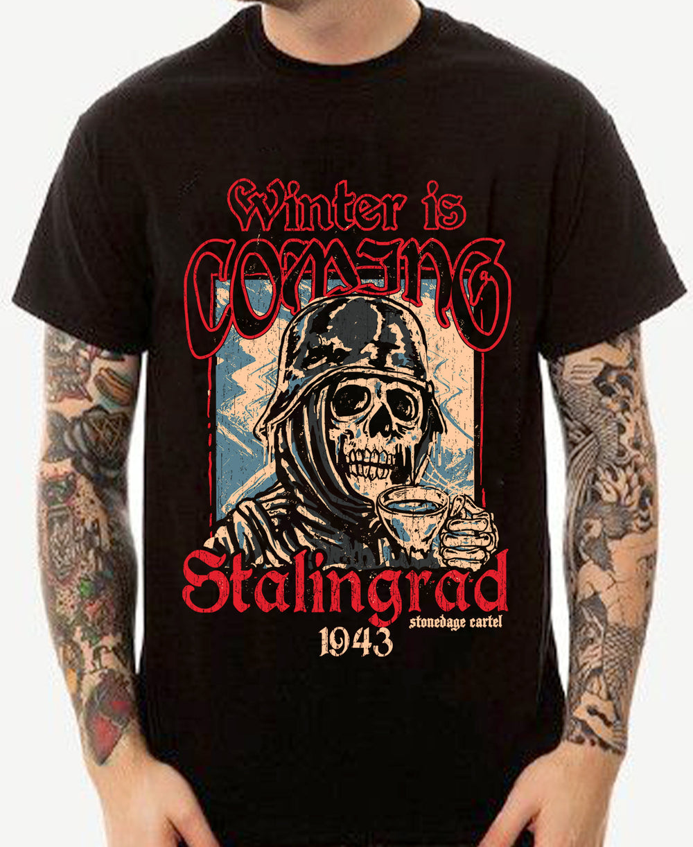 Winter is Coming Stalingrad  1943 Unisex T-shirt, Funny Historic Vintage Unisex T-shirt Model