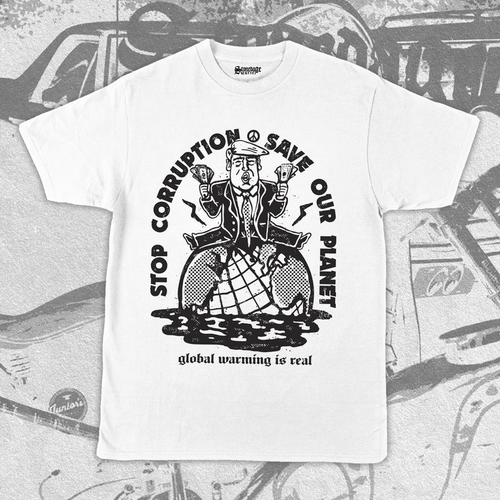 'Stop Corruption' Unisex White Tee
