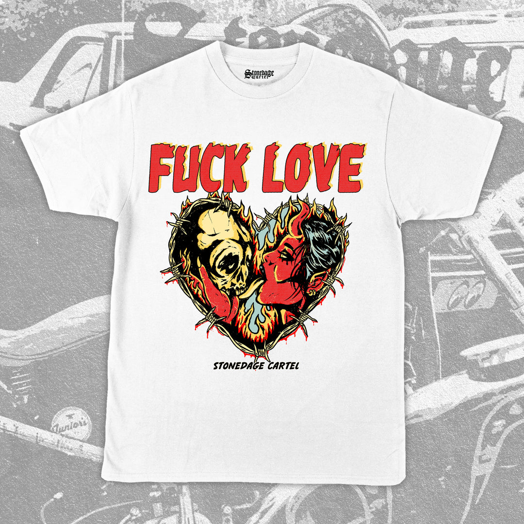 'Fuck Love' Unisex Tee White
