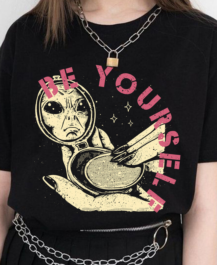 'Be yourself' Unisex Tee T-Shirt Model
