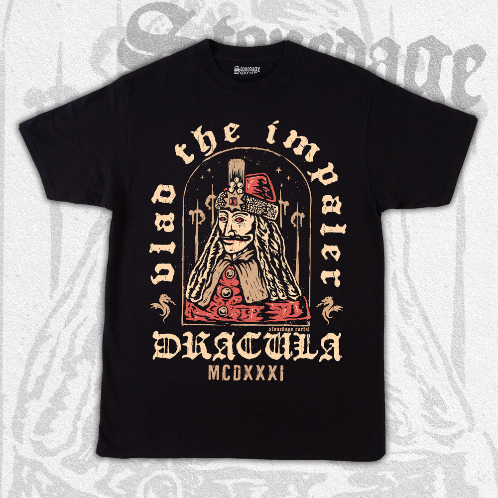 Dracula-Vlad The Impaler Goth Horror Unisex Tee, Vampire Historic Vlad Tepes Horror Historic Unisex Tee