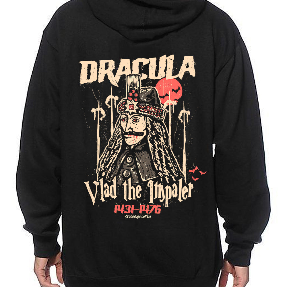Dracula - Vlad The Impaler Unisex hoodie, Goth Vintage Vlad The Impaler Historic Unisex Hoodie Model