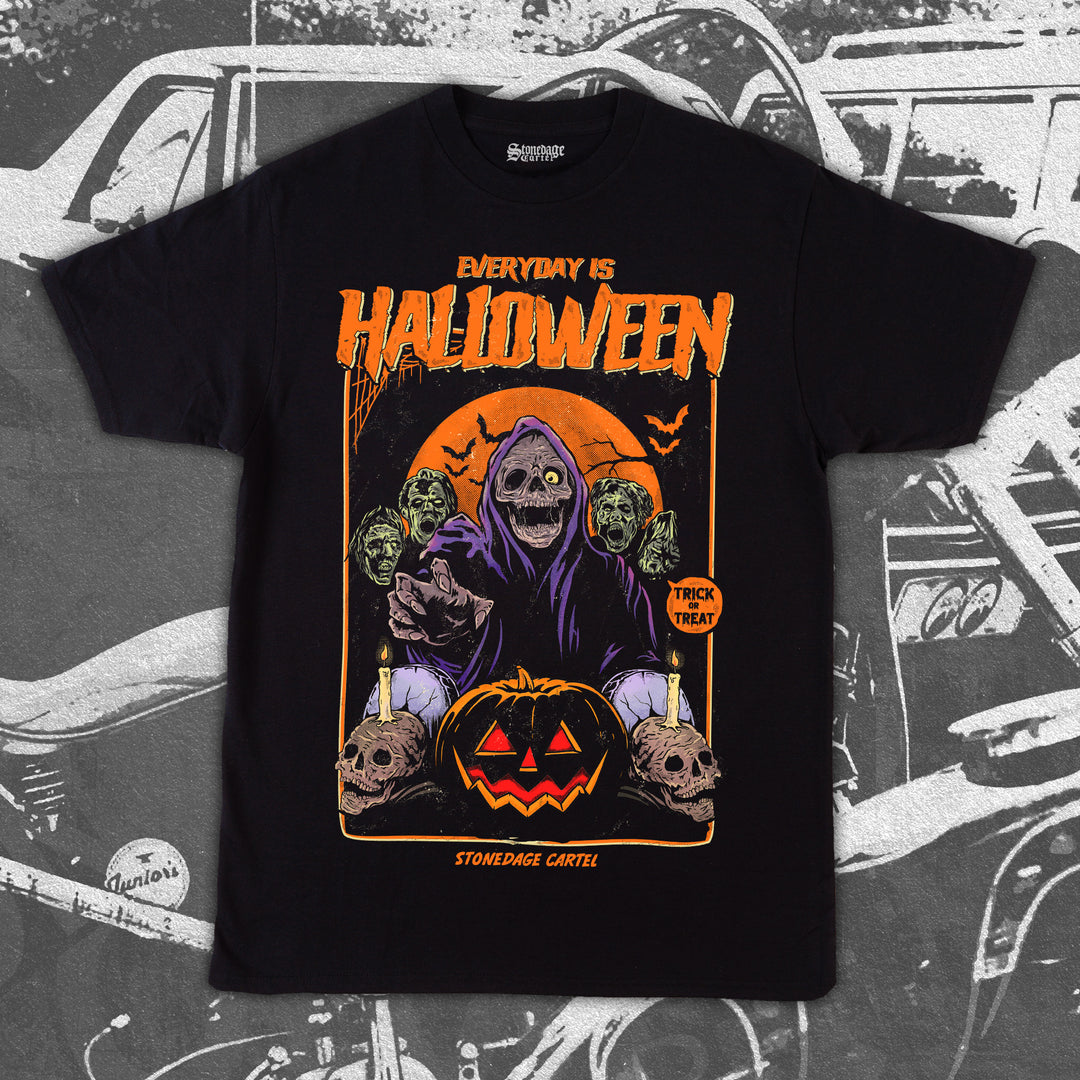 Everyday is Halloween Vintage Spooky Unisex Tee, Goth Halloween Vintage Unisex T-shirt