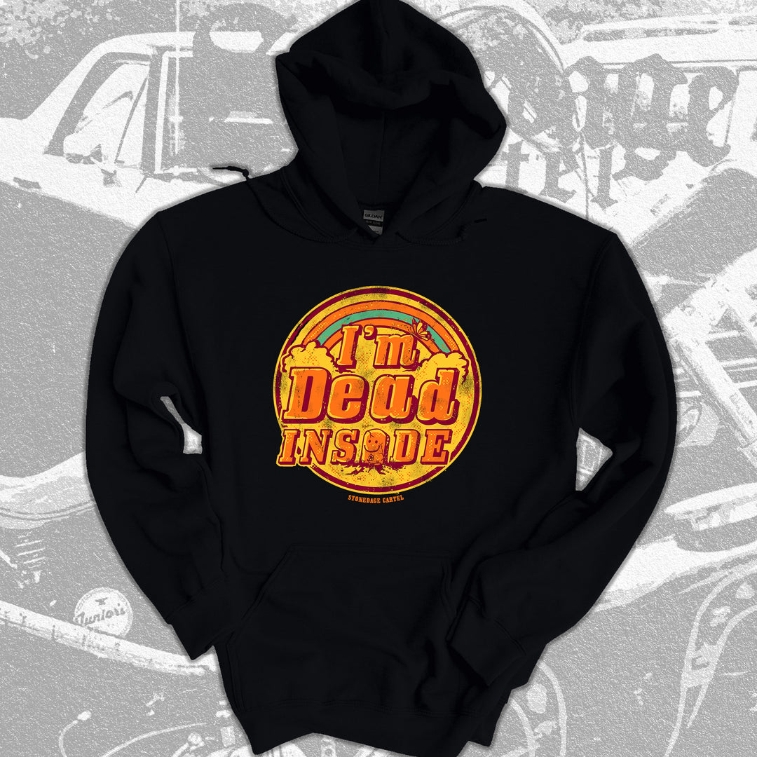 Im dead inside funny vintage hoodie