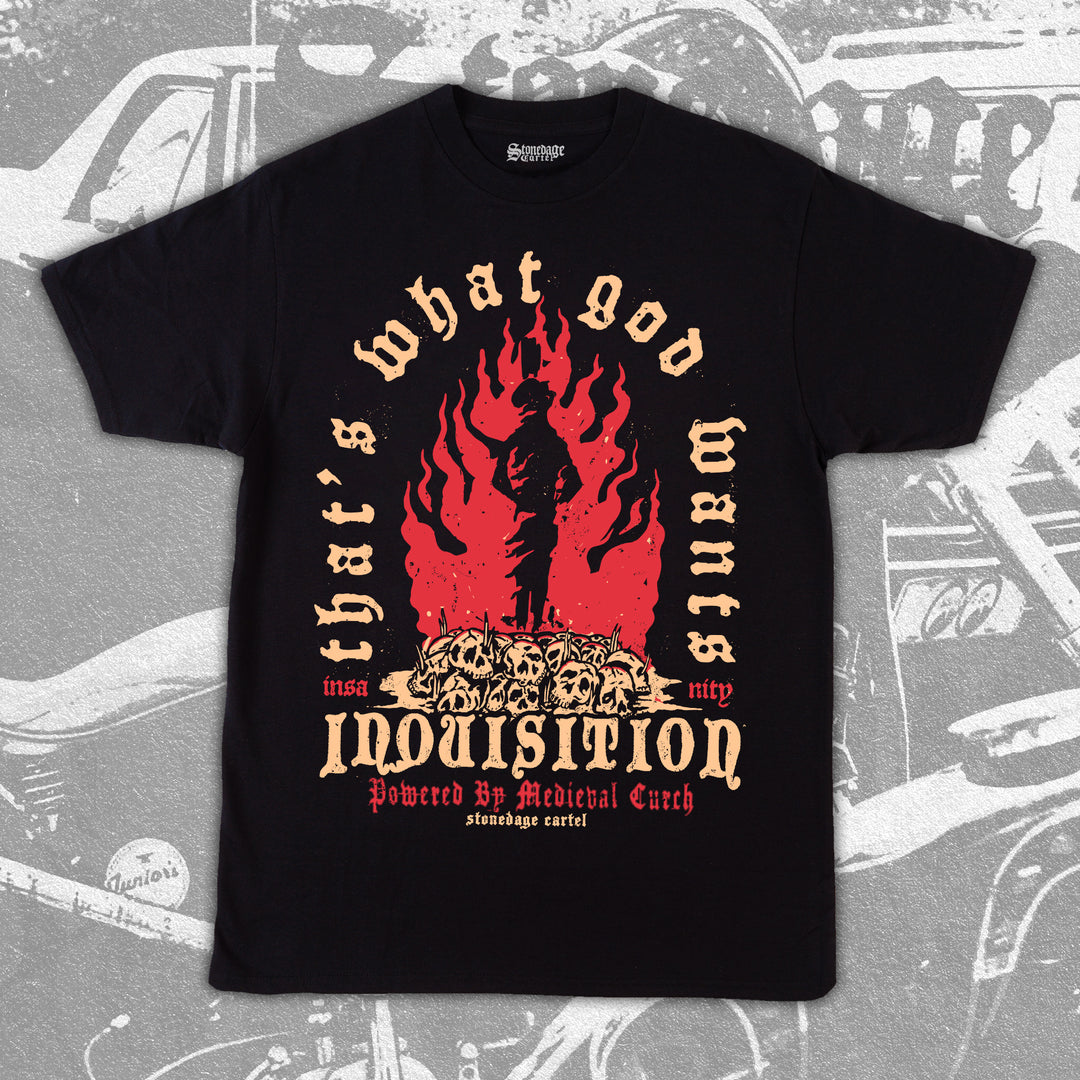 Inquisition-That's What God Wants Vintage Goth Unisex T-shirt, Anti Church Crimes Goth Graphic T-shirt.