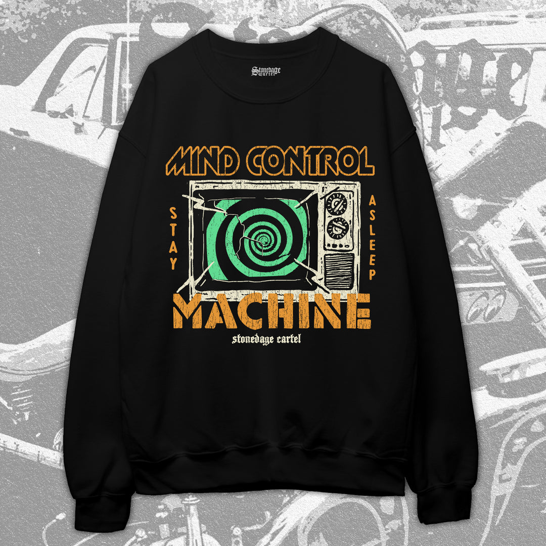 Mind control machine Unisex Sweatshirt, Activism Anti Media Propaganda Vintage Retro Unisex Sweatshirt.