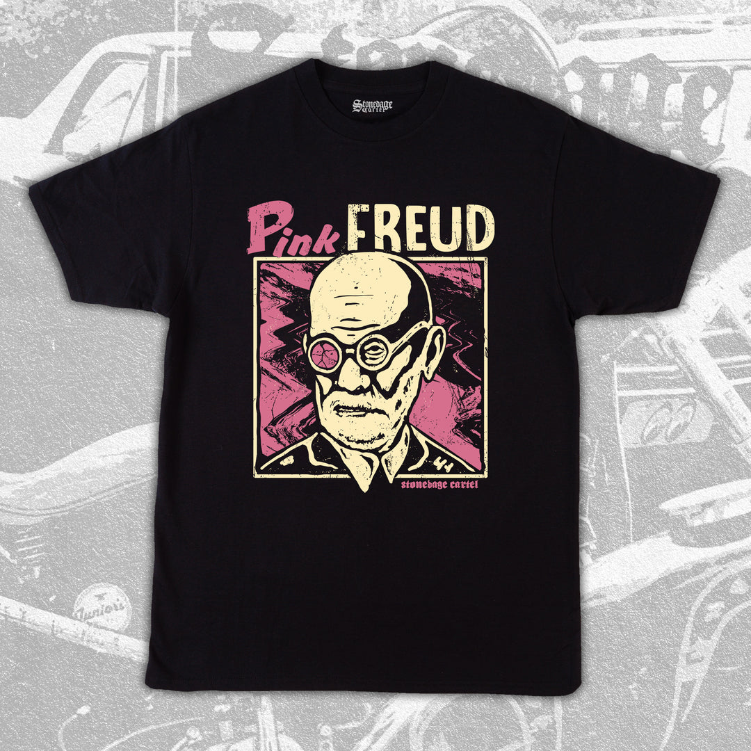 Pink Freud Vintage Funny Unisex Tee, Sigmund Freud Joke Vintage Rocker Tee