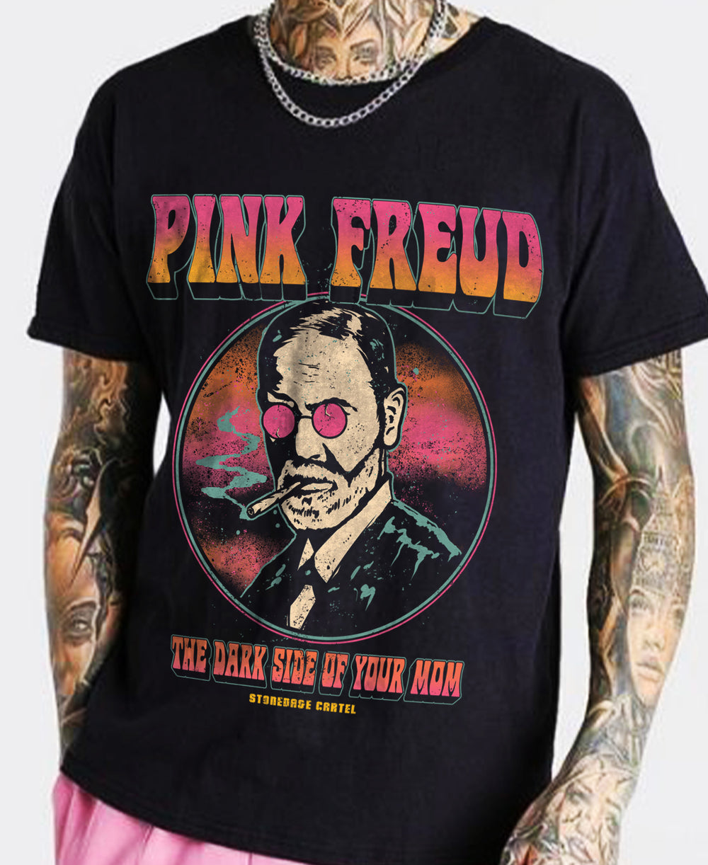 Pink Freud - The Dark Side Of Your Mom Unisex Tee Model Man