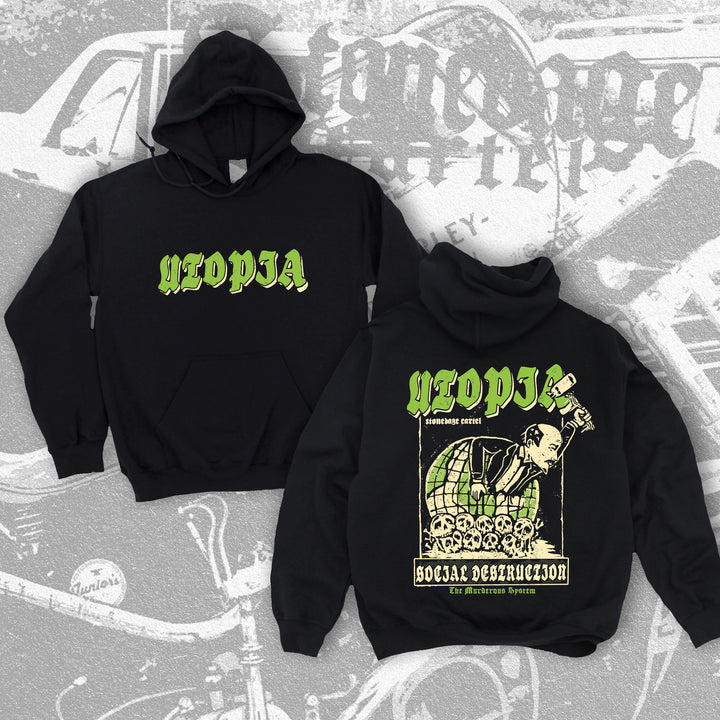 Utopia - Social Destruction Unisex Hoodie, Lenin Parody Anti Communism Vintage Unisex Hoodie