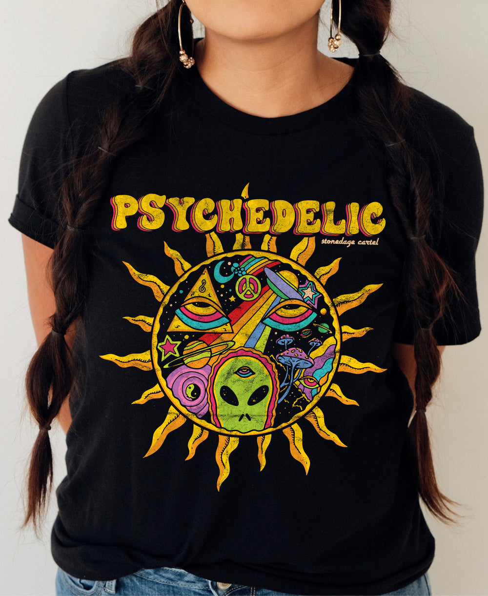 Psychedelic 70s Unisex Shirt Model